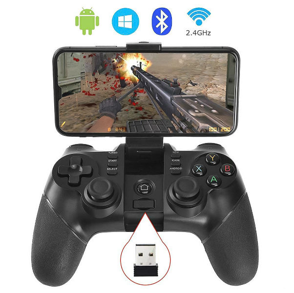 KYAMRC 2.4G Wireless Game Controller Bluetooth Gaming Gamepad Joystick for Android Phone/ PC Windows/ Tablet/ Smart TV/ TV Box/ PS3 - Android